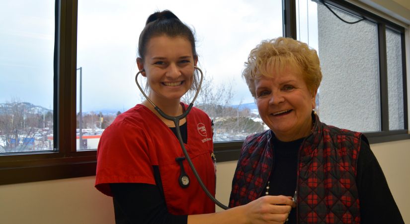 BSN student Alley Corrado and Campaign Ambassador Maxine DeHart