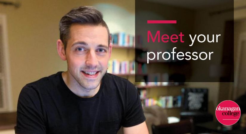 Business Administration Professor Josh Widman at home