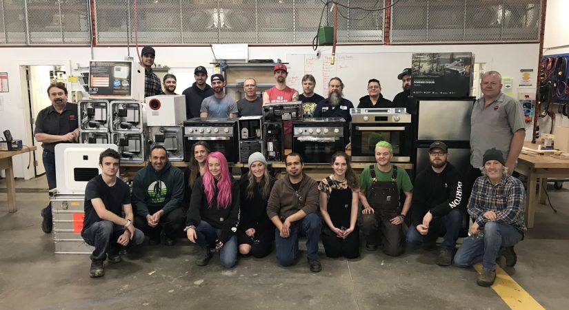 A group of OC student in the RV Training program with new equipment donated from the community.