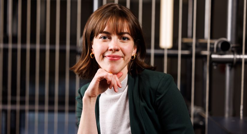 OC alum Milanne Desfosses at her workplace