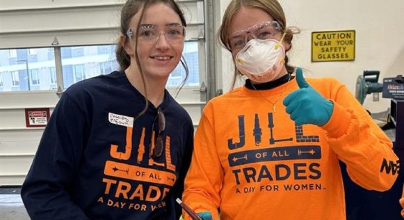 Cassidy McEown and student at Jill of all trades