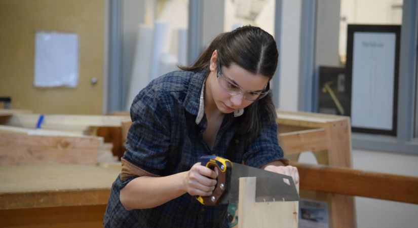 Student participating in last year's Skills Regionals event