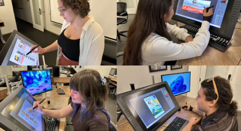 Oc animations students working on project