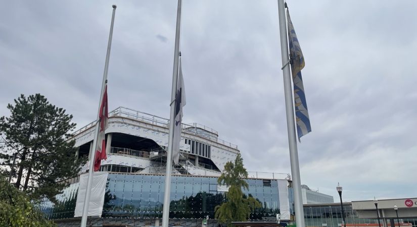 Flags are lowered at OC campuses to honour Joan Phillip.